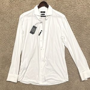 New Hugo Boss Performance Stretch Traveler Collection Button Down Sz 16